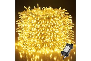 LEDYA Fairy Lights Plug in, 30M/98FT 300 LED Warm White String Lights Mains Powered, IP44 Waterproof Christmas Lights, Indoor & Outdoor Xmas Lights for Outside Xmas Tree Decorations (Clear Cable)