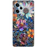 PrintiFy Redmi Note 12 Pro 5G ile Uyumlu Vitray M&uuml;cevher Flora Tasarımlı Şeffaf Silikon Kılıf