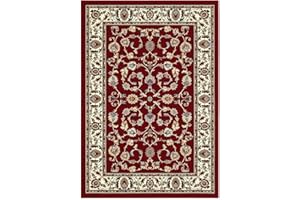 PIERRE TAPPETI Parure (3 pezzi) di Tappeti persiani orientali, tappeto economico salotto soggiorno, riproduzione motivi classici 2079 rosso tris scendiletto (1 pezzo 70x130 + 2 pezzi 55x105)