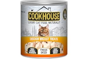 COOKHOUSE 100% Chicken Breast Freeze Dried Luxury Cat Treats - 170g Value Tub - 100% Natural - Grain Free - High Protein - Low Fat