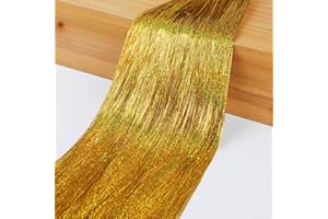 LOMIMOS Girlanda z lametami na Boże Narodzenie, 5000 sztuk, ozdoby choinkowe, na urlop, urodziny, wesele, imprezę, dekoracja wisząca (złota)