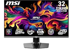 MSI MPG 322URX QD-OLED monitor komputerowy 80 cm (31.5") 3840 x 2160 pikseli 4K Ultra HD Czarny