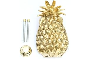 Castelion® Large Solid Brass Pineapple Door Knocker | High Quality Home Accessories | Solid Brass Front Door Knocker | Easy to Attach | Unique Home Decor | 17cm (7in)