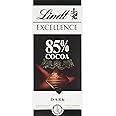 Lindt Excellence 85 Percent Dark Chocolate Bar, 100 g, Pack of 20