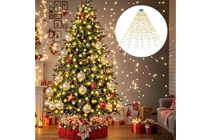 FZIFZI Guirlande Lumineuse Sapin Noël 400 LED 2m x Anneau 16 Brins – Blanc Chaud – Guirlande Sapin avec 8 Modes, Fonction Mémoire et Minuterie – Décor Intérieur & Extérieur IP44