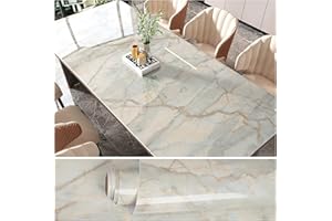 VEELIKE Tapeta marmurowa z niebieskim złotem, samoprzylepny marmur papier kontaktowy, blat kuchenny, powłoka winylowa, wodoodporna, lepki tył, plastikowa wzorzysta, winylowa folia, gruba podszewka,