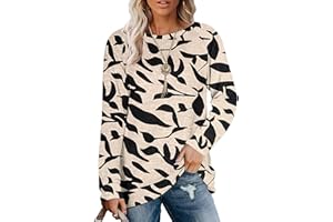 MOLERANI Sweatshirt Damen Langarmshirt Rundhals Oversize Pullover Oberteile Freizeit T Shirts für Herbst Winter S-3XL
