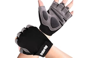 Grebarley Gant Fitness,Gants de Sport Gants pour Levage de Poids D’entraînement avec Soutien au Poignet,Respirants pour Fitness Musculation Gymnastique,Training Fitness Hommes Femmes