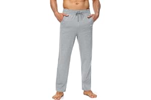 Butrends Pantalons de Jogging pour Hommes Pantalons décontractés de Yoga en Coton Pantalons de survêtement Respirants Pantalons d'entraînement à Fond Ouvert avec Poche