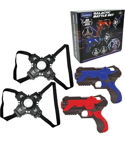 Laser X Projex - Diana Animada Proyectada En Pared Con 3 Escenarios (Patos, Ovnis Y Dianas) - 2 Pistolas Láser Incluidas - Juego De Habilidad Para Niños Y Adultos