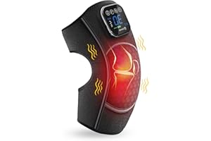 COMFIER Masseur de Genou Sans Fil,Soulagement des douleurs articulaires,fonction de vibration,4 niveaux de chauffage graphène,Cadeau pour maman et papa