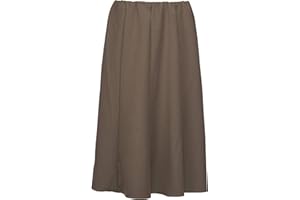 SLK KENTEX Women's Plain 8 Panels Flare Skirts Half Elasticated Waist 31" Length Below The Knee