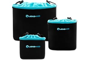 LENS-AID Housse pour Appareil Photo en Néoprène avec Doublure en Polaire : Etui, Pochette pour protéger caméras