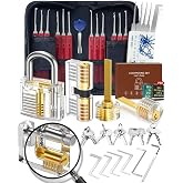 Eventronic Pick Set 37+5 Pieces, [2025 Pioneer Edition &amp; New Lockpick Experience] Locksmith Pick Set with 5 Transparent Locks