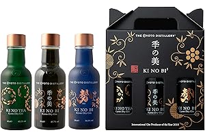 ‎KI NO BI KI NO BI Three Tasting Set, Kyoto Dry Gin Probierset mit Kyoto Classic, Kyoto SEI & Kyoto TEA, Gin Geschenk-Box mit drei Miniatur-Flaschen, 3 x 200ml