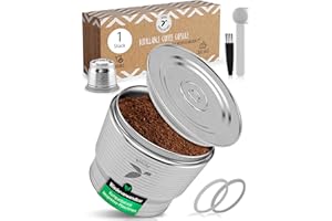 MAHONA Kapsułki do kawy wielokrotnego napełniania ze stali nierdzewnej do napełniania – kapsułka wielokrotnego użytku dla miłośników kawy dbających o środowisko naturalnego, kompatybilna z ekspresami