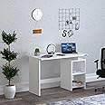 Redwud Calister Engineered Wood Study Table, Study Desk, Computer Desk, Office Desk, Small Office Table, Laptop Table with Drawer, Computer Table (White) (D.I.Y) Matte Finish