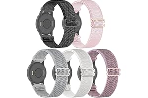 EVERACT Cinturini Nylon Compatibili con Garmin Vivoactive 3 4, Venu 2 3 2s 3s Plus, Forerunner 265/255/255 Music - Cinturini Elastici a Loop Compatibili con Amazfit GTR 4, GTR 3, GTR 2