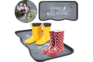 ‎E-FLOOR e-floor ociekacz z nadrukiem 38x75 cm Sweet Home – mata na buty, podkładka pod buty i doniczki, podkładka pod obuwie, doniczki, miskę dla zwierząt, chroni podłogę przed błotem i wilgocią