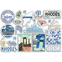 Minilabel Adesivi Bandiera Greca - Confezione Da 24, 50x30mm, Autoadesivi In Carta Per Etichette - 3
