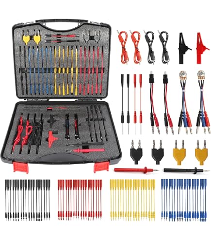 Kit De 68 Cordons De Test Pour Multimètre - Pour Diagnostic Automobile, Avec Pinces Crocodiles, Sondes, Connecteurs