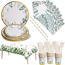 YEJIKJ Vaisselle Anniversaire de Fête, Vaisselle de Fête Assiette