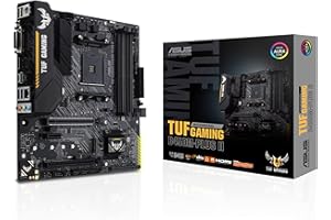 Asus TUF Gaming B450M-PLUS II - Placa Base de Gaming Micro-ATX AM4 AMD B450 con Soporte M.2, Cancelación de Ruido por IA, HDMI, DVI-D, USB 3.2 Gen 2 de Tipo A, USB 3.2 Gen 1 de Tipo A y C