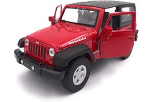 H-Customs Jeep Wrangler Rubicon Modellauto Auto Lizenzprodukt 1:34-1:39 rot zu