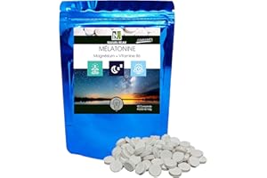 NAKURU | Mélatonine Forte 1,8mg - Magnésium - Vitamine B6 | 90 Comprimés de 600mg | Gamme Relax | Fabriqué en France/Poids Net: 54g