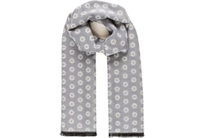 MELIFLUOS DESIGNED IN SPAIN Bufandas de Hombre de Rayas y Casillas Gris Elegante Diseño Español 100% Viscosa