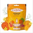 MANGALAM Camphor Tablet 100g Pouch (Small Round) - Pack of 1 | 100% Pure| For Puja, Festivals & Other Religious Ritual | No Dangerous Chemicals | Leaves No Residue Or Ash
