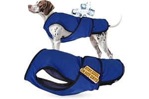 Lautus Pets Gilet Rinfrescante per Cani – Giacca Estiva Leggera per Cani Piccoli con Cerniera e Velcro – Facile da Mettere/Togliere per Passeggiate, Viaggi e Attività all’Aperto - XXL
