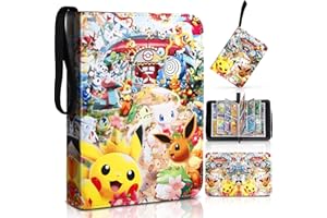 REAKOO Raccoglitore Carte Pokemon, Album Carte Collezionabili, 50 Pagine per 400 Cartes, Album Porta Carte Impermeabile