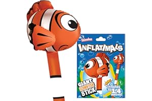 Inflatimals - Pesce Pagliaccio di Deluxebase. Giocattolo Gonfiabile Gigante Abitante dell'Oceano. Perfette Idee Regalo e Decorazioni gonfiabili per Feste per Bambini