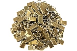 SUBTAVIK 50 Pcs Curtain Clips, Curtain Clips with Hooks Metal Clips for Shower Light Hangers Wire Holders for Home Decorations Bathroom Shower Decors (Bronze)