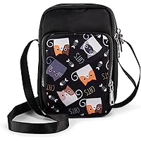 Borsa A Tracolla Porta Cellulare Donna - Mini Borsa In Cotone, Cinghie Regolabili, Multitasche, Blu - Foto 2