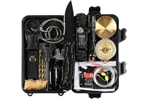 Lixada Kit di Sopravvivenza Multifunzionale Kit di Sopravvivenza d'emergenza per Campeggio Escursionismo Alpinismo Pesca Zaino in Spalla