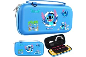 Koecya Carrying Case for Nintendo Switch Lite 2019 Travel Carry Cases for Teen Kids Boys Girls Cute Kawaii Girly Cartoon Portable Hard Shell Covers Pouch Storage Bag for Nintendo Accessories,Blue