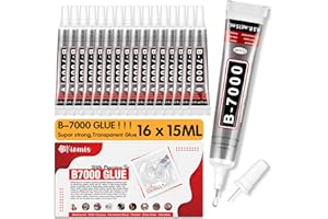 VIOMIS 16 PCS 15ml B7000 Glue Clear with Precision Tip, Rhinestone Glue for Nail, Craft Glues, Jewelry Glues, Jewelry Making, Nail Art, DIY, Makeup, Shoes