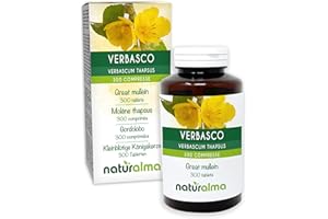 ‎NATURALMA Dziewanna drobnokwiatowa (Verbascum thapsus) kwiaty i liście NATURALMA | 150 g | 300 tabletek po 500 mg | Suplement diety | Naturalne i Wegańskie