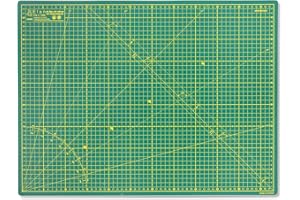 Elan Tappetino da Taglio A2 Verde, Piano da Taglio 45x60 cm, Tappetino Autorigenerante a 5 Strati, Tappeto Antitaglio PVC Riciclato, Cutting Mat A2