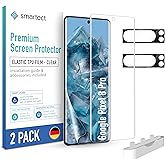 smartect TPU Pellicola Protettiva [2 + 2 Pezzi] per Google Pixel 8 Pro, Schermo + Fotocamera, Copre l'intero Display, Protegg