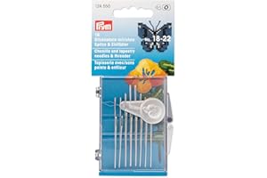 ‎PRYM Prym 124550 Sticknadel-Sortiment ST 18-22 m./o. Spitze+Einfädler Silber