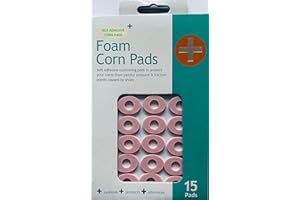 AAKSH 555 1 X 15pcs Small Oval Corn PAD Self Adhesive Foam Cushion Pads Perfect Protection for Painful Corn CALLUSES Protective Ring Corn Pads Plasters | Reduce Pain from Shoes Pain Relief Corn pad