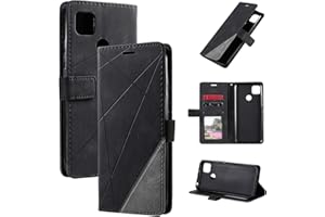 QiongniAN Funda para Xiaomi Redmi 9C Funda Protectora de Cuero,Funda para Xiaomi Redmi 9C M2006C3MG / Redmi 9C NFC M2006C3MNG Funda Carcasa Case Black