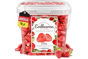 ‎AVIDA ZEN AVIDA · ZEN Erdbeeren gefriergetrocknet in Scheiben, 300g gefriergetrocknete Früchte, 100% natürliche, ungezuckerte fruchtige Erdbeerchips, getrocknete Erdbeeren ohne Zusatzstoffe