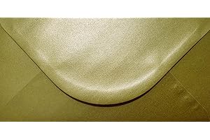 KARMA KRAFTS DL - Long 110mm x 220mm Metallic Gold Envelopes x 10