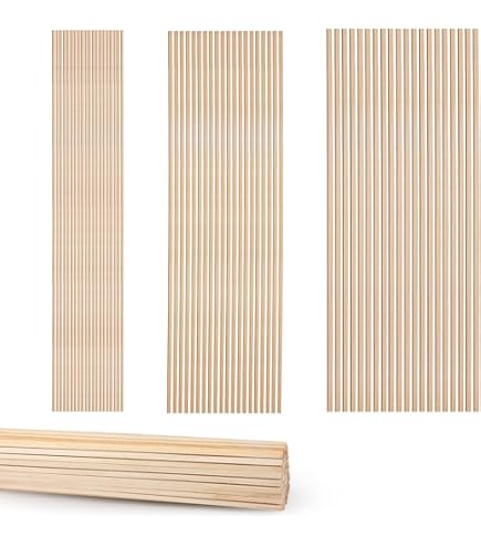Lot De 5 Planchettes En Bois De Hêtre - 100 X 2 X 2 Cm - Pour Bricolage, DIY, Construction - BASIC