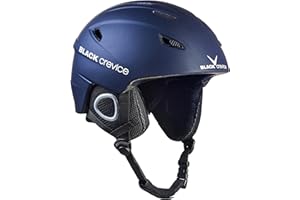 BLACK CREVICE Casco de esquí Kitzbühel I Casco de esquí de diseño Deportivo para Hombre y Mujer I Casco de esquí de policarbonato Transpirable I Talla Ajustable
