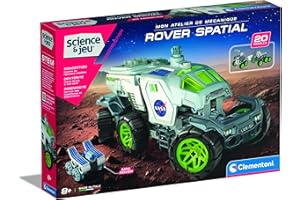 Clementoni - Rover Spatial NASA - 8ans - Modèle motorisé Futuriste du Rover de la NASA - Exploration de Mars - Atelier de Construction créatif - Jeux Éducatif pour Enfant - Fabriqué en Italie